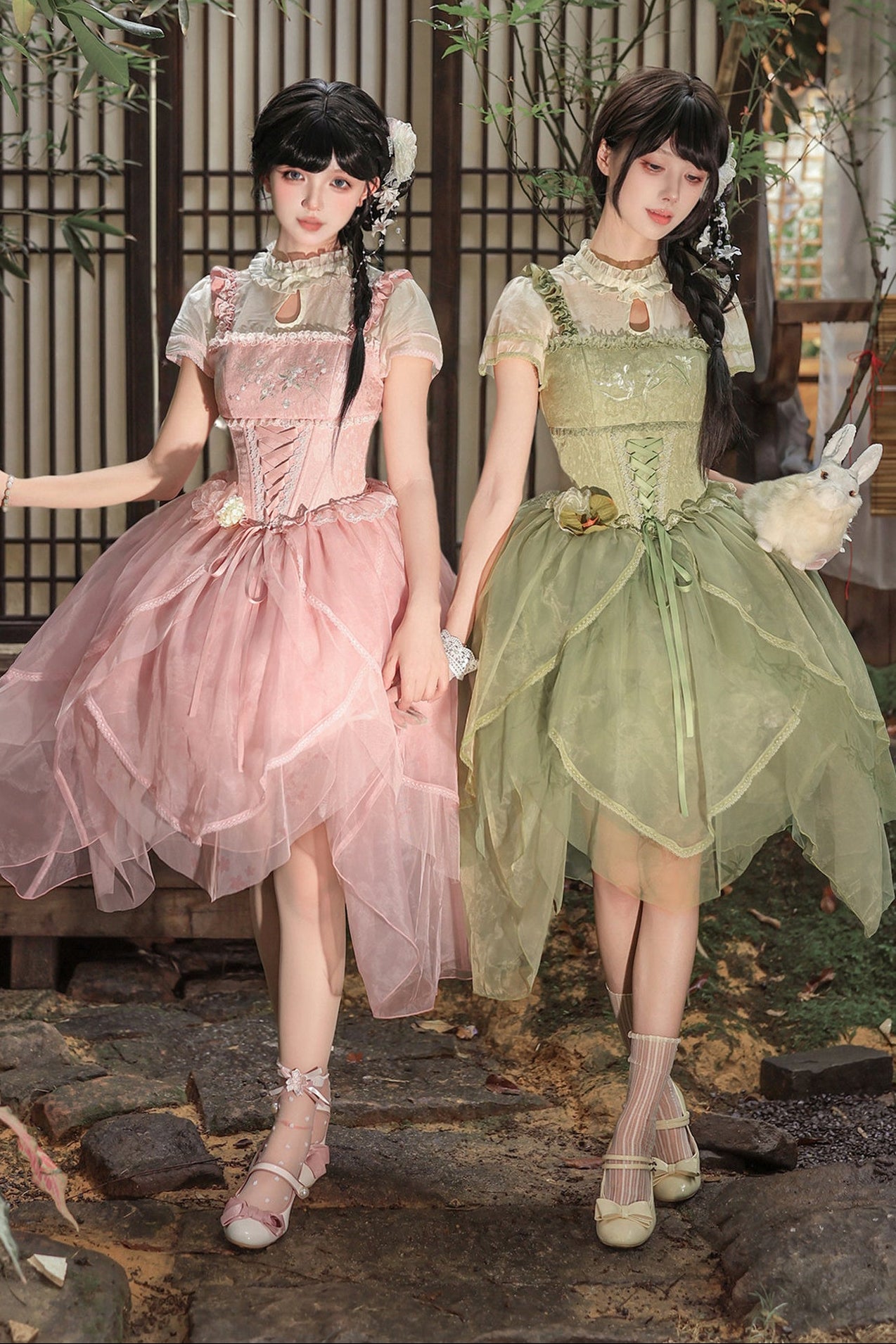 Robe de princesse chinoise romantique + accessoires