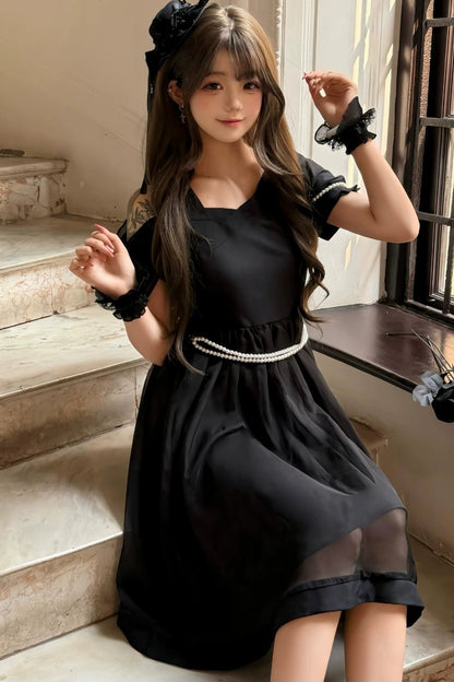 Camellia Black Dress