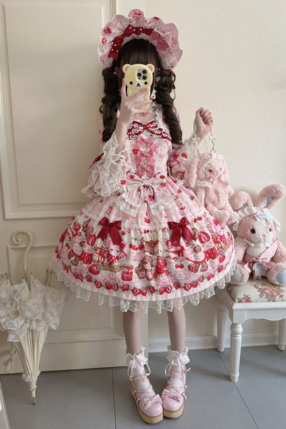 Berry Rabbit Bear Long Sleeve Dress