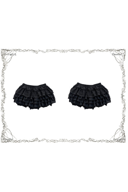 Lace Cross Black Base Shirt and Patchwork Tutu Skirt Set-Up