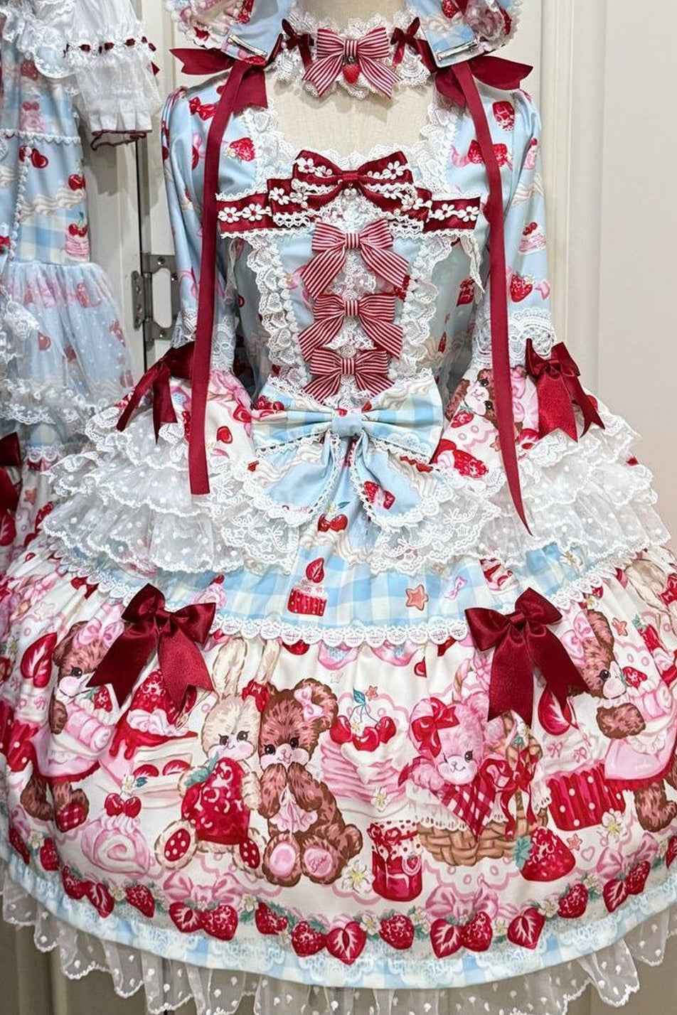 Berry Rabbit Bear Long Sleeve Dress
