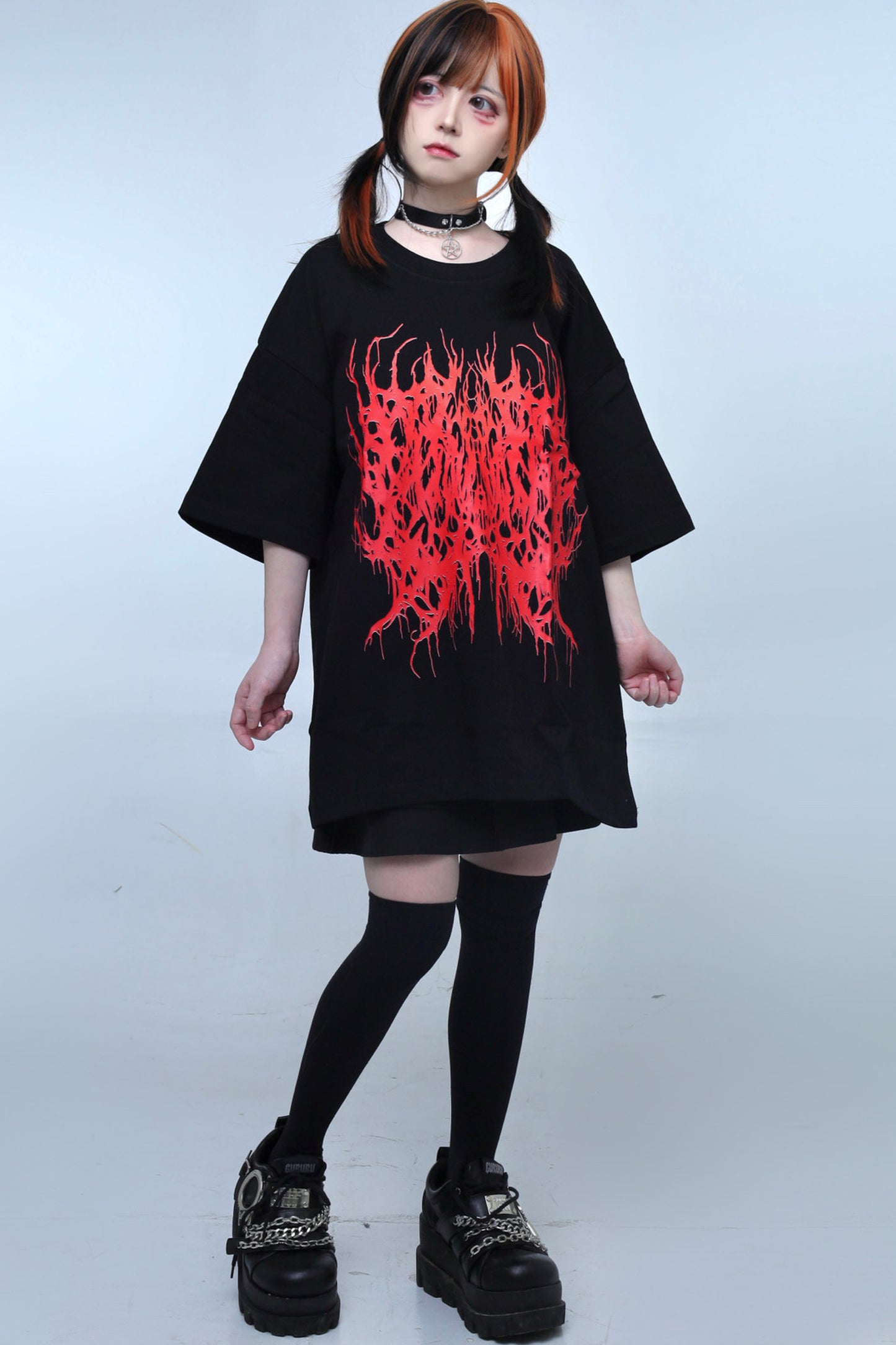 地雷ゴシックロゴTシャツ