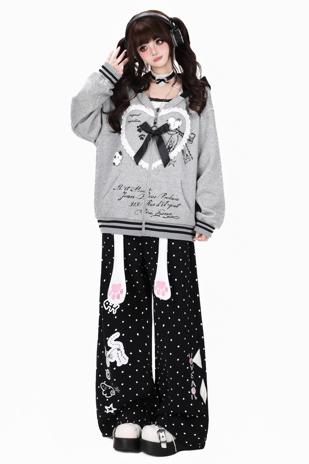 Cat Ear Lace Bow Jacket