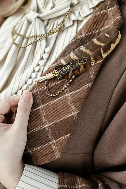 Signature Dip Pen Feather Brooch