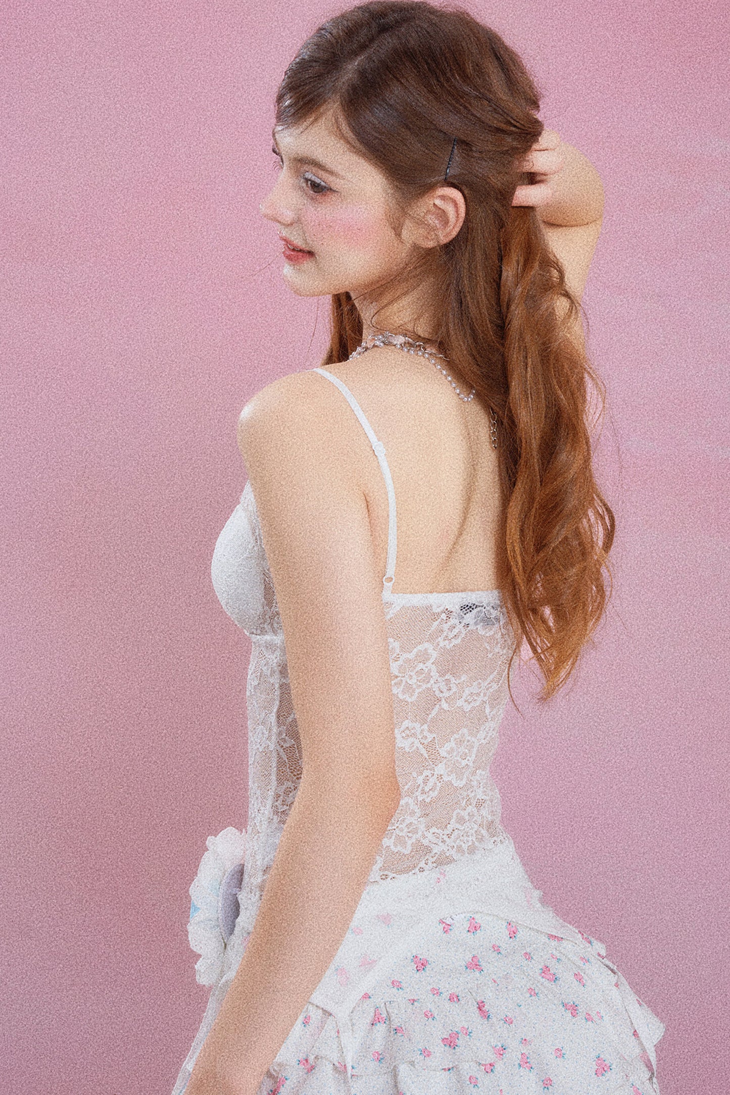 Reinweißes Spitzen-Camisole