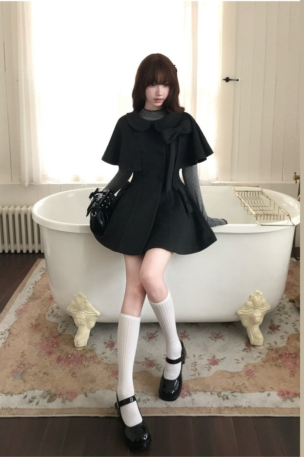 Retro Gray Cape Set