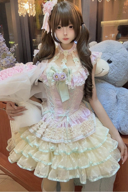 [Pre-order] Rose Ribbon Fairy Princess Dress + Accessories