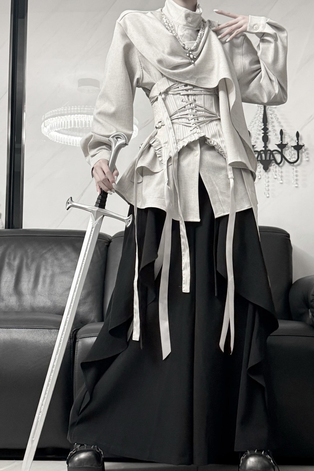 Irregular Spliced Design Shirt