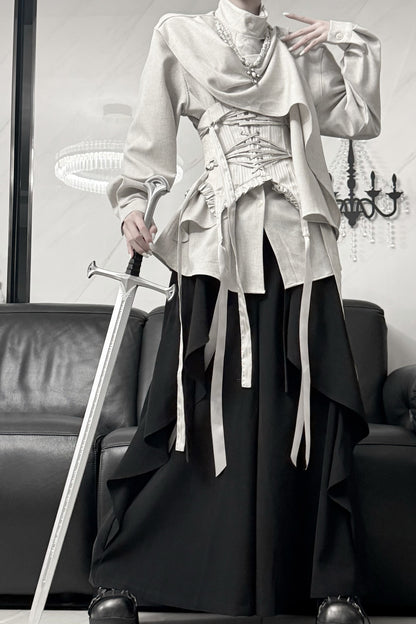 Irregular Spliced Design Shirt