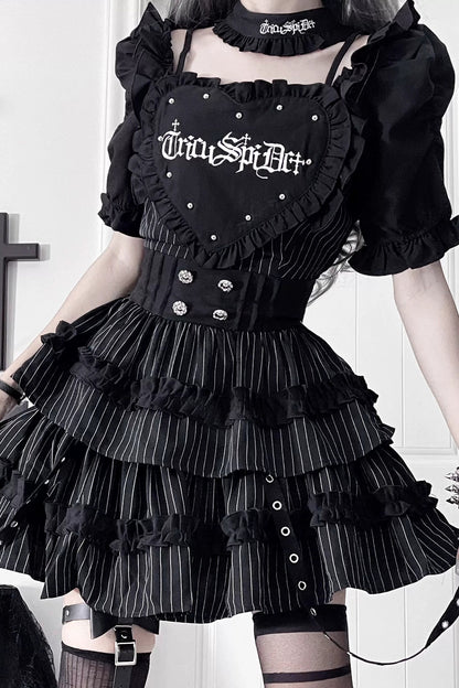 Subculture Gothic Print Dress
