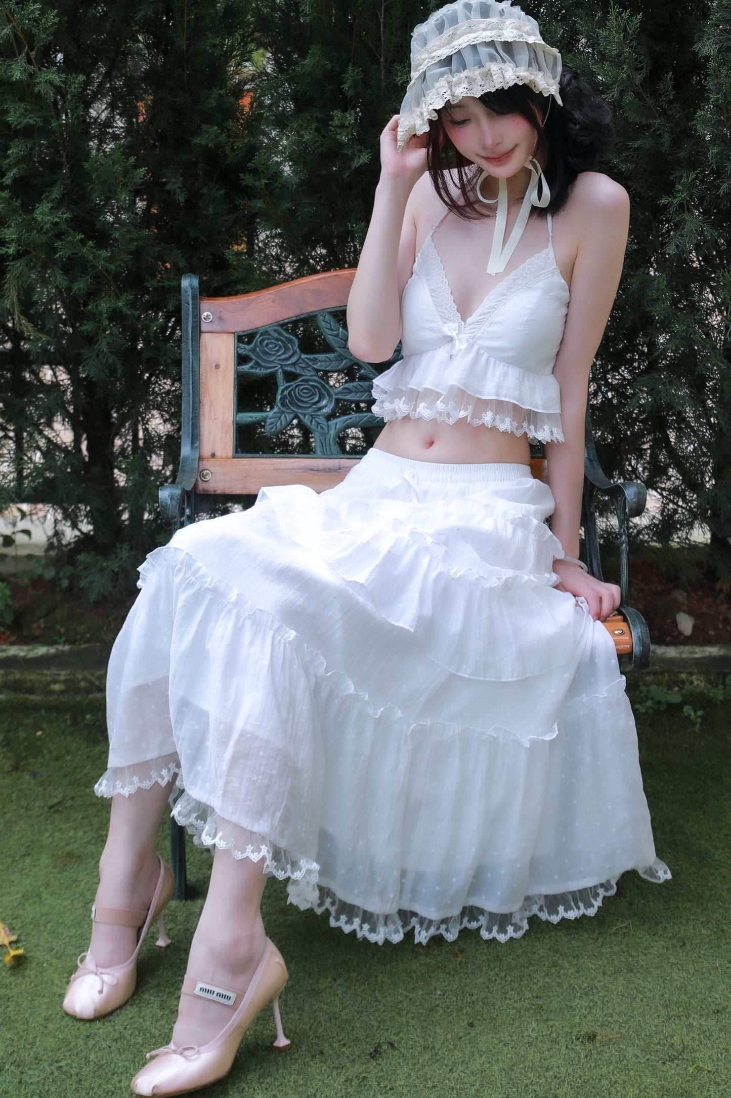 White Resort Maxi Skirt + Top