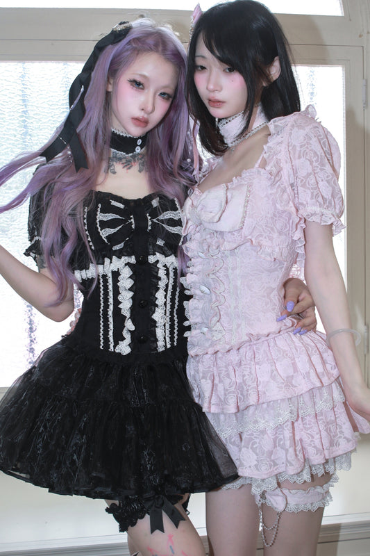 Gothic Princess Ruffle Dress Set