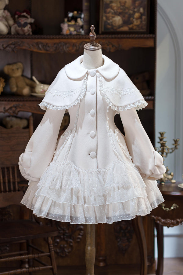 Lace Trim Bowknot Lolita Coat