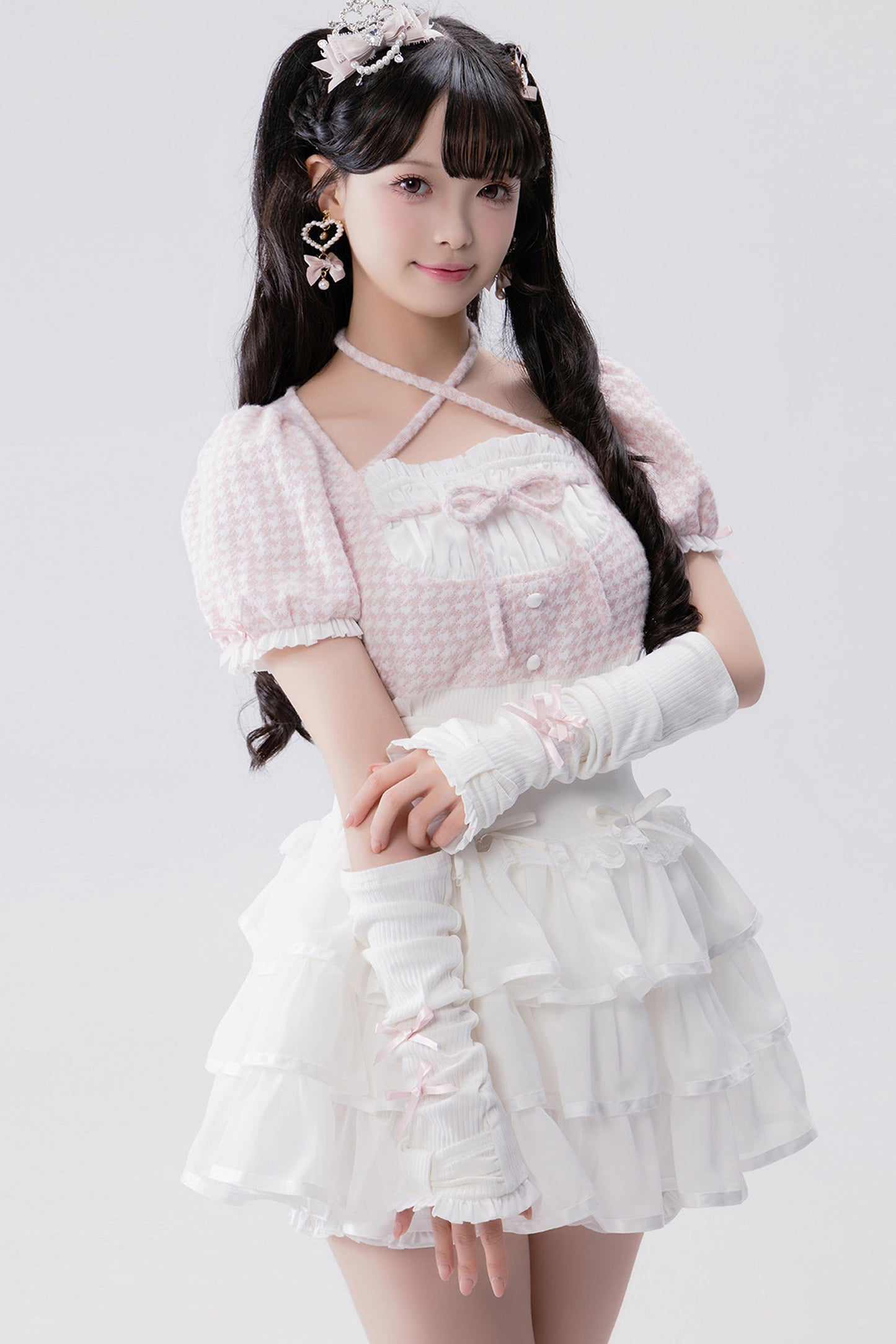 Conjunto idol con volante de estilo muñeca