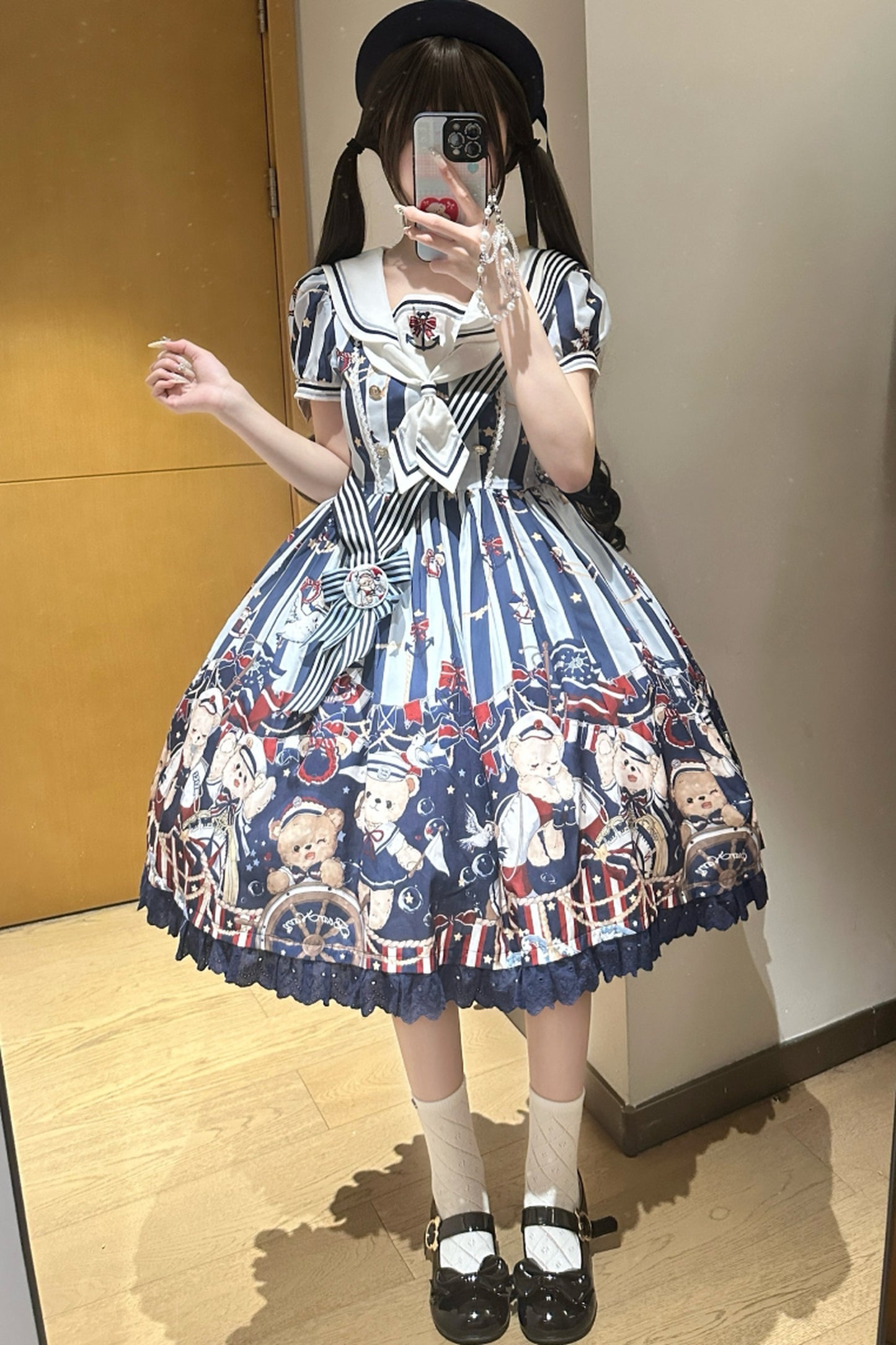Navy Bear Sailor Collar Lolita Dress