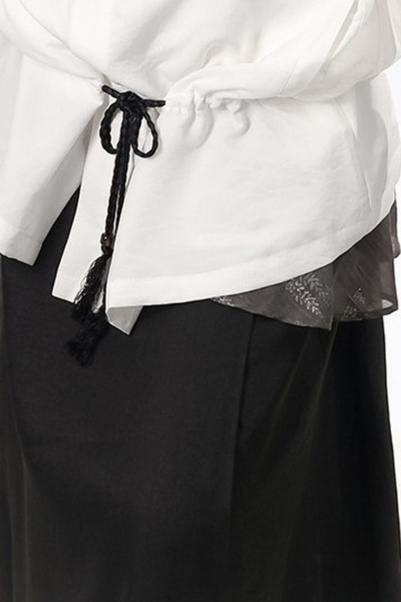 Ensemble veste et jupe au design vert et blanc, nouveau style chinois