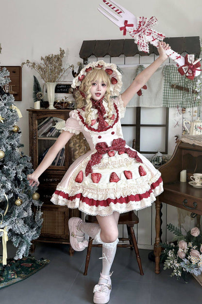 Robe lolita coupe ample gâteau aux fraises
