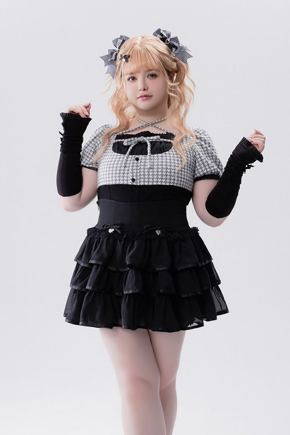 Conjunto idol con volante de estilo muñeca