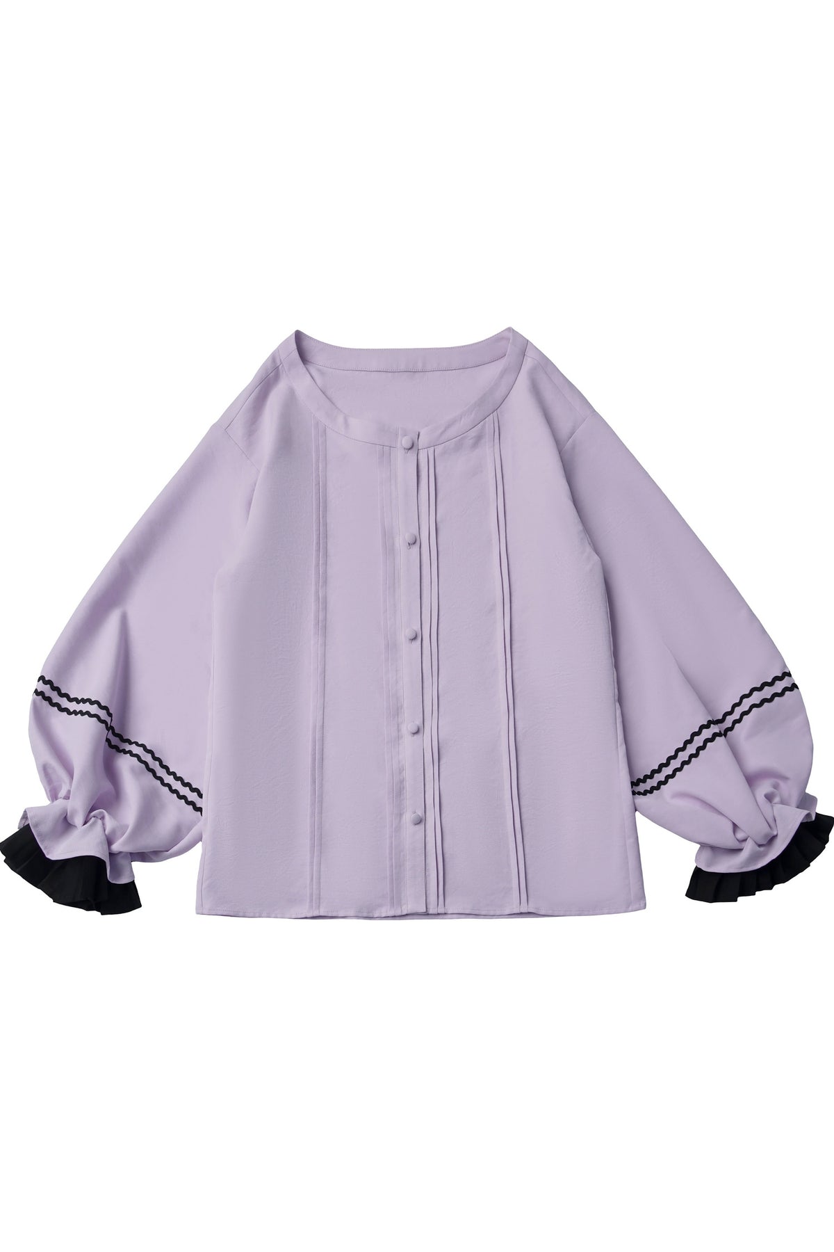 Purple Black Vine Flower Waist-Cinching Vest With Skirt and Jacket Set-Up