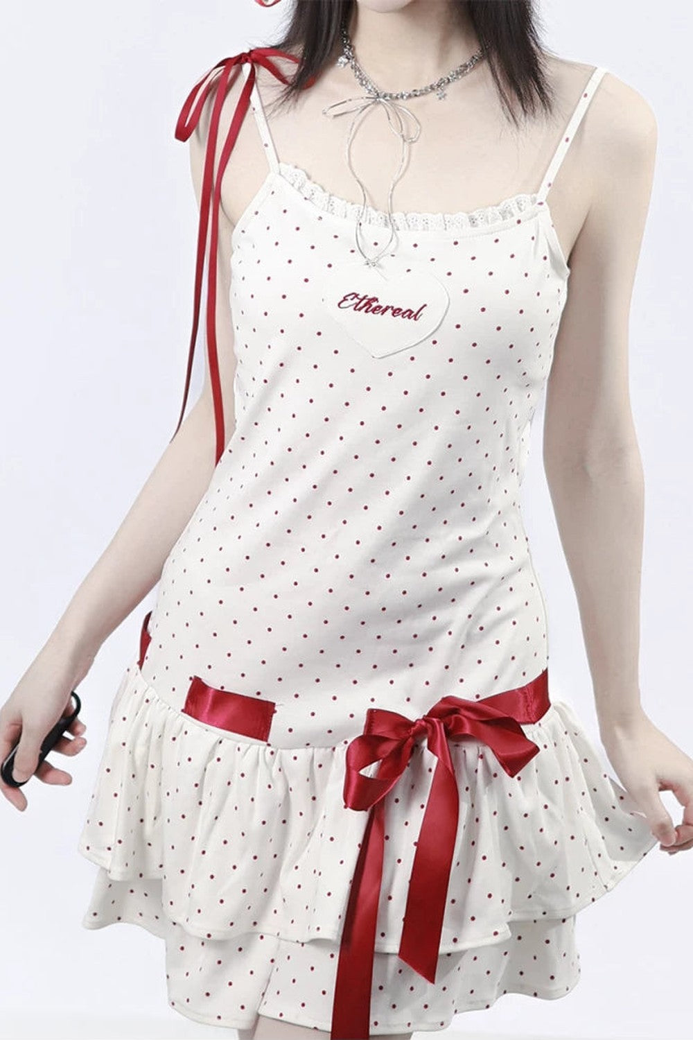Sugar Berry Dot Knit Dress + Cardigan