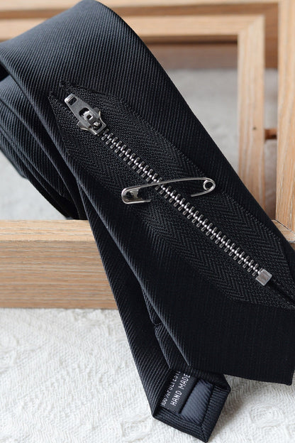 Zipper Decorative Necktie