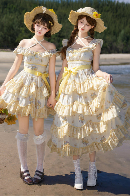 Sunflower Garden Ruffle Dress Set