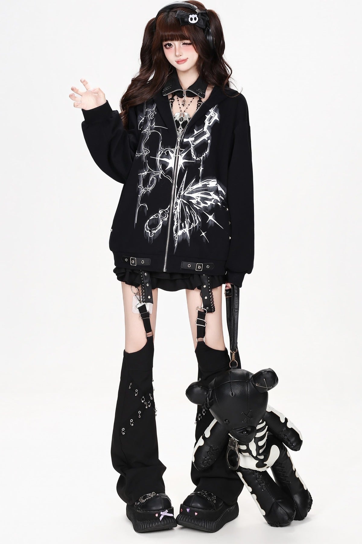 Butterfly Design Hooded Jacket