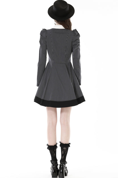 Gothic Lady Striped Dress