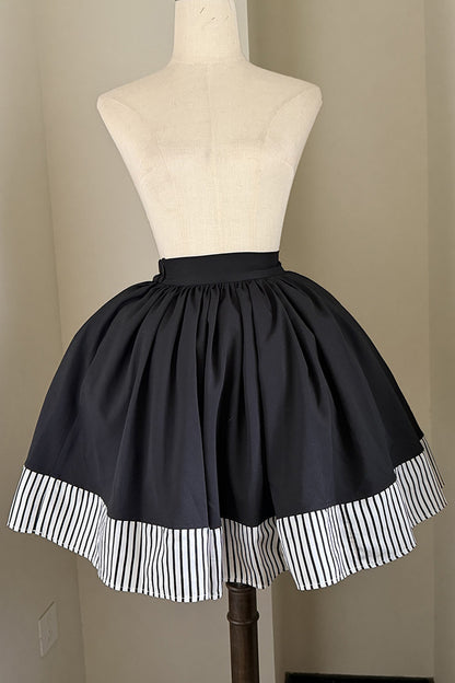 Gothic Striped Contrast Skirt