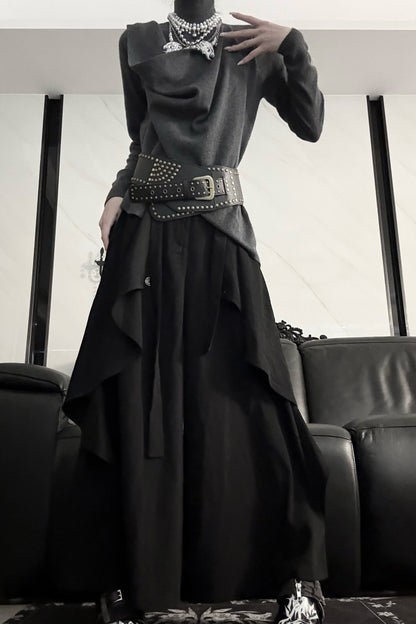 Cowl Neck Base Layer Knit Top