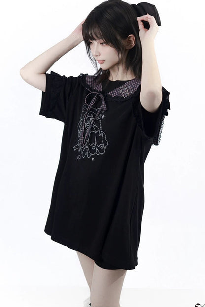 Grape Oolong T-Shirt Dress + Accessories