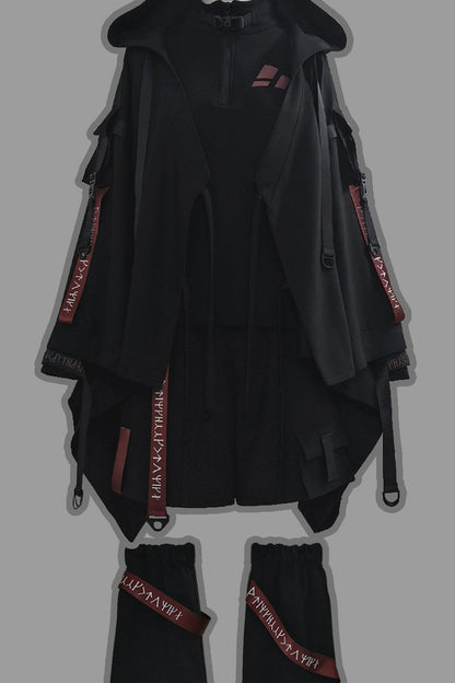 Wasteland Techwear Slim-Fit Pants+Leg warmers