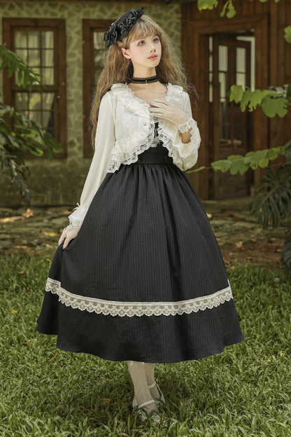 Twin Floral Basket Embroidered JSK Set-Up