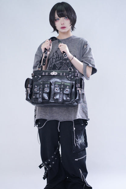 2-Way Multi-Pocket Crossbody Bag With Detachable Strap