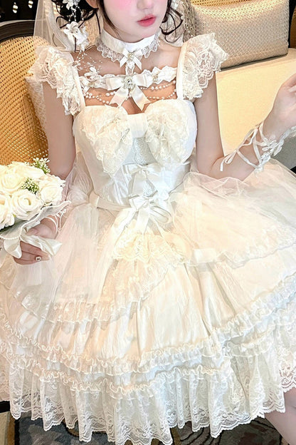 Black & White Angel Bridal Dress