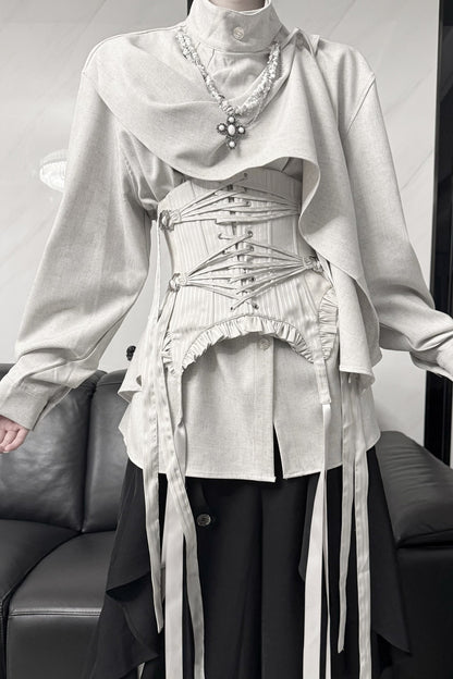 Irregular Spliced Design Shirt