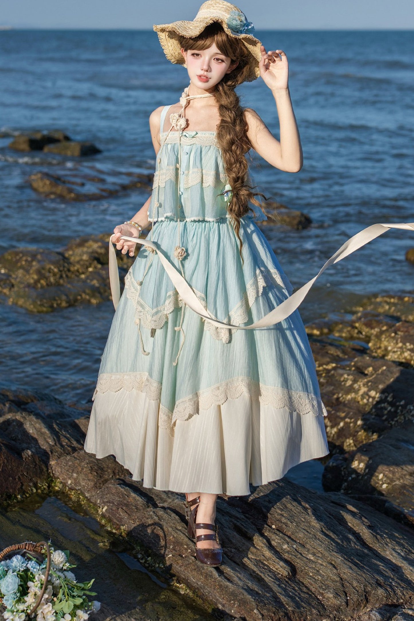 Twin Camisole And Irregular Hem Skirt Set-Up