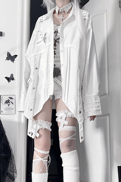 Fashion-Forward Long-Sleeve Shirt + Necktie