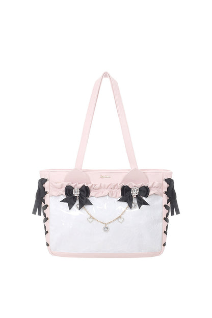 Original Ruffled Bow Handbag Tote Bag