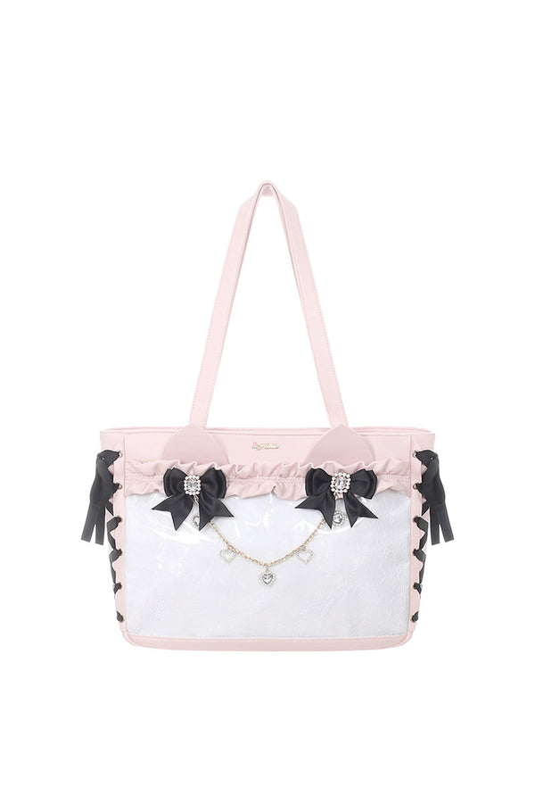 Original Ruffled Bow Handbag Tote Bag
