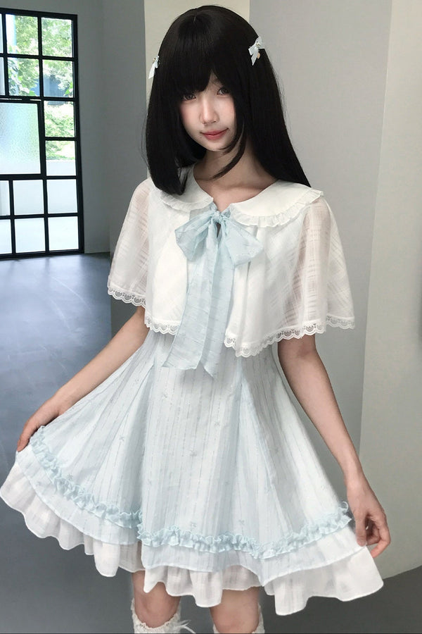 天使リボンのブルードールワンピース