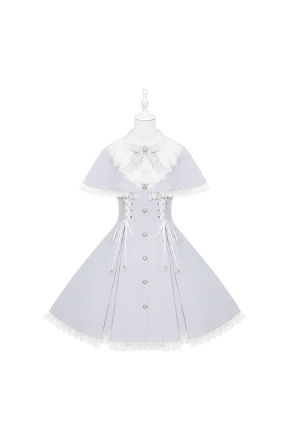 Angelcore Lace Cape Dress