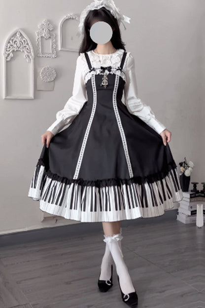 Bedrucktes Rüschenkleid- und Hemd-Set