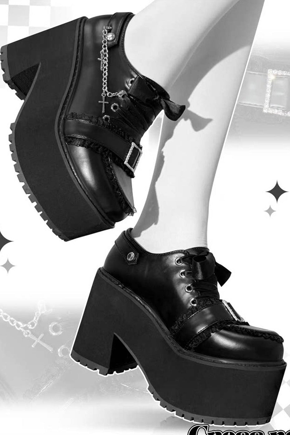 Cross Romance Platform Loafers