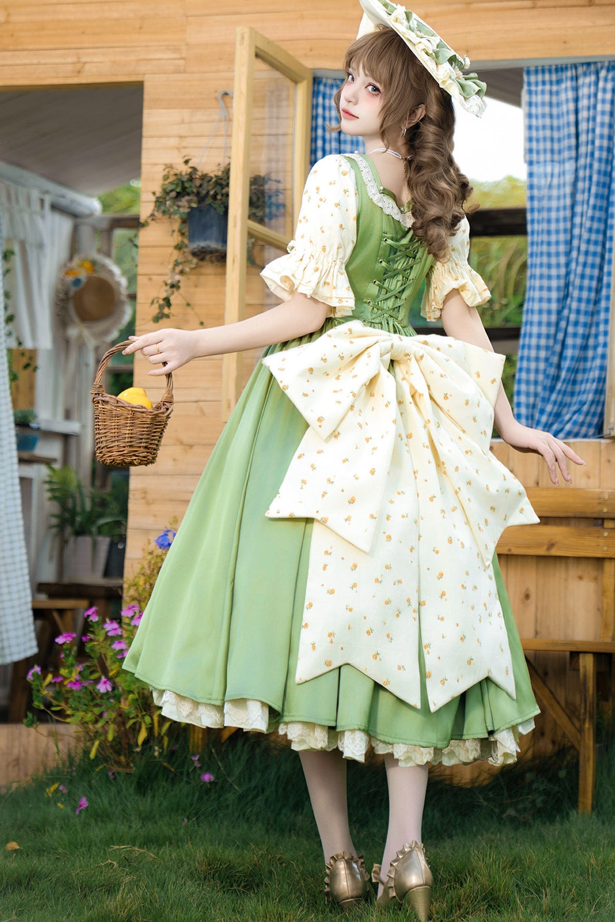 Langes Lolita-Kleid „Frühlingslied“