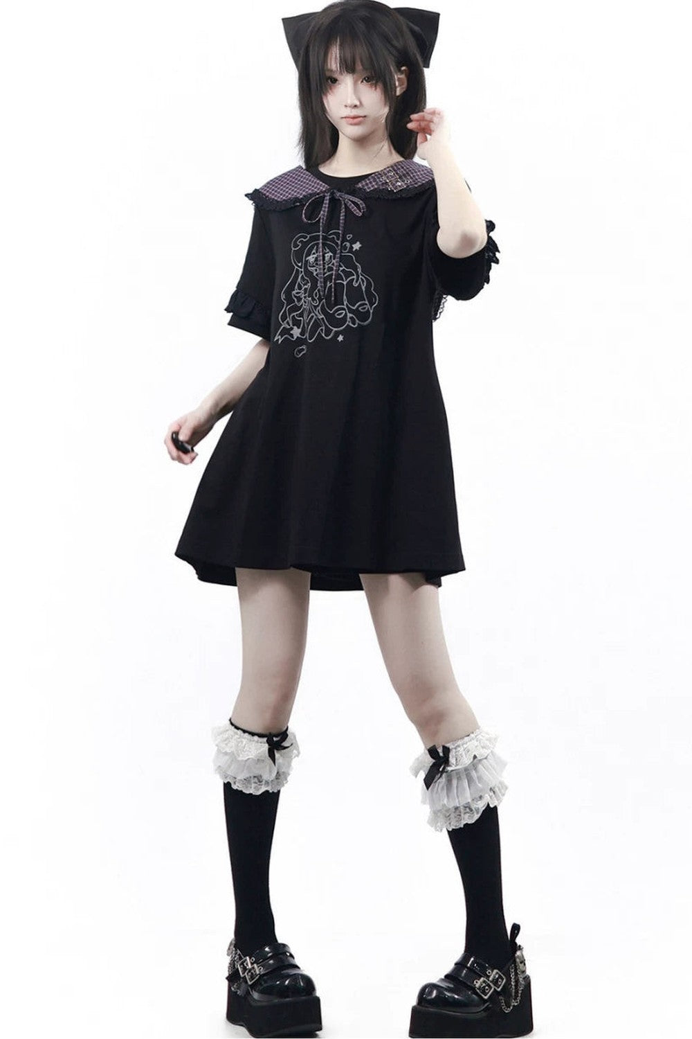 Grape Oolong T-Shirt Dress + Accessories