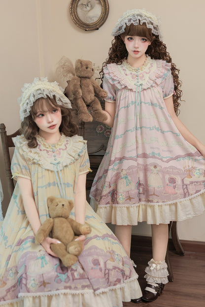 Teddy Bear Print Doll Lolita Dress