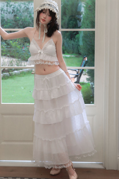 White Resort Maxi Skirt + Top