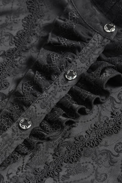 Chemise gothique à laçage et manches princesse