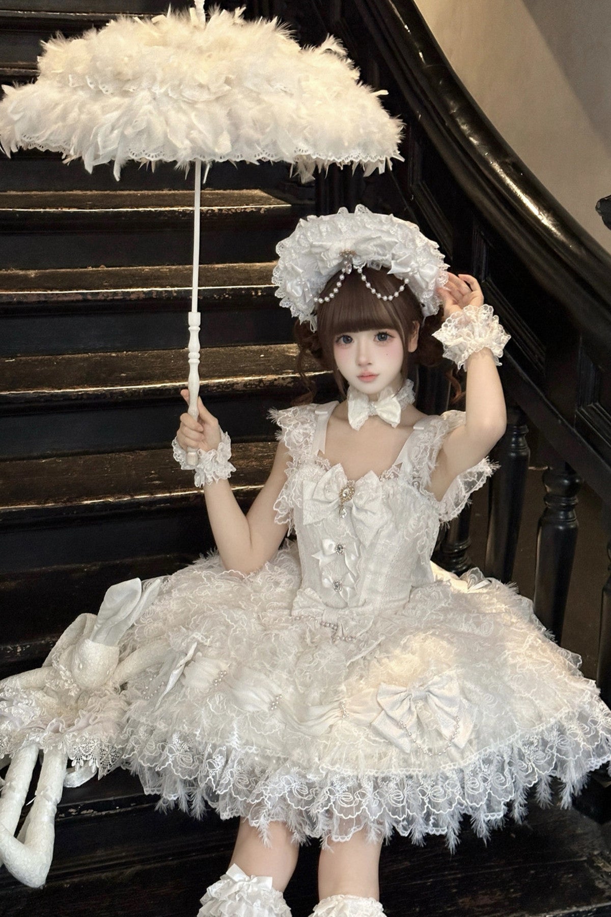 Lolita Hochzeits-JSK-Trägerkleid